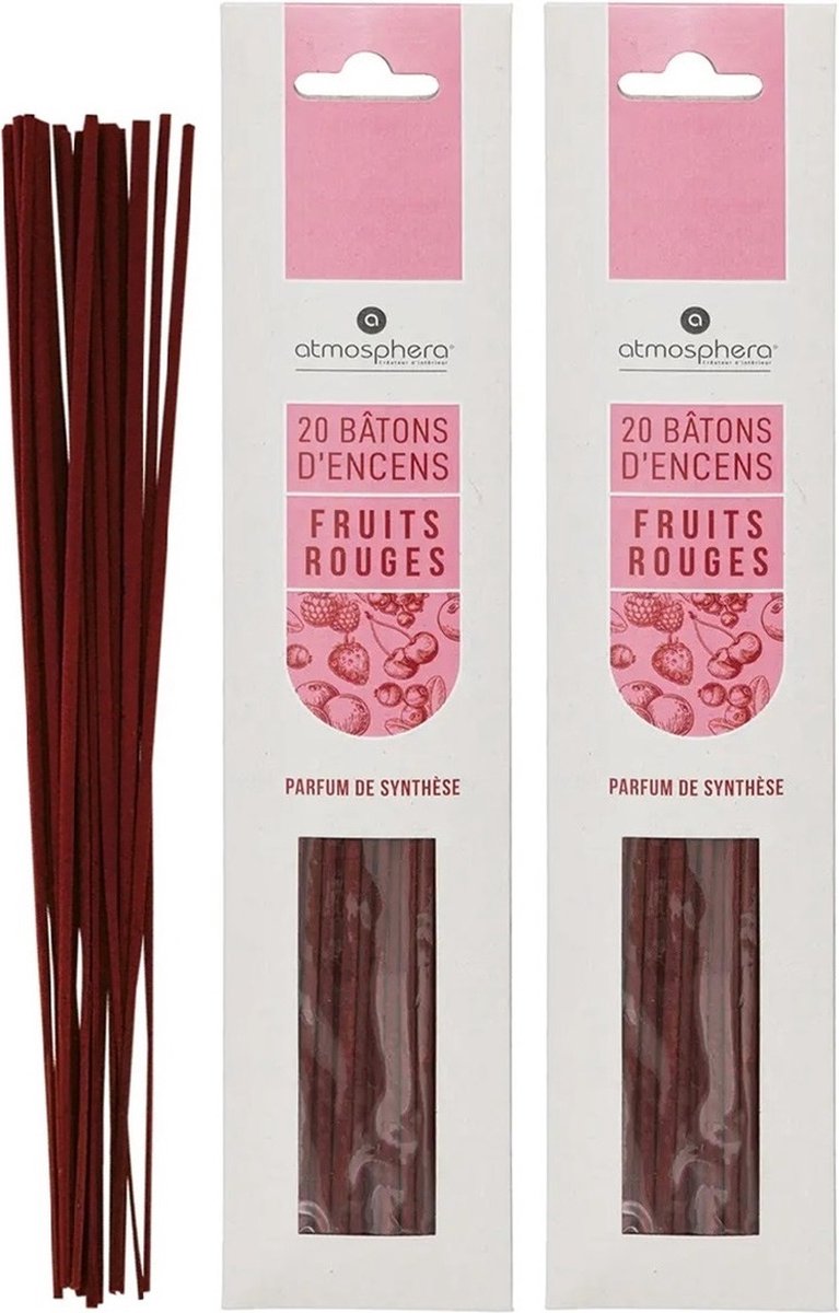 Atmosphera Incense sticks in fruit mix scent - value pack - 40x sticks - 25 cm - Relaxing - Calming