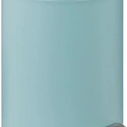 5Five Petite poubelle à pédale - Métal - Bleu glacier - 3L - 16 x 25 cm - Salle de bain - Salle de bain/WC