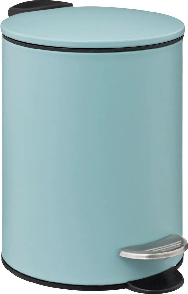5Five small pedal bin - metal - ice blue - 3L - 16 x 25 cm - Bathroom - Bathroom / toilet