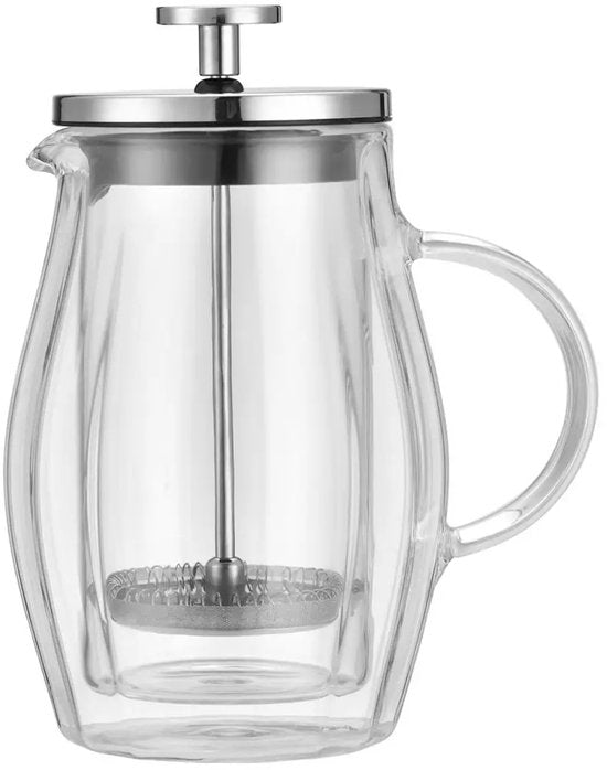 Klausberg KB7682 Piston Coffee & Tea Brewer - Double-Walled Glass Carafe (0.35L)