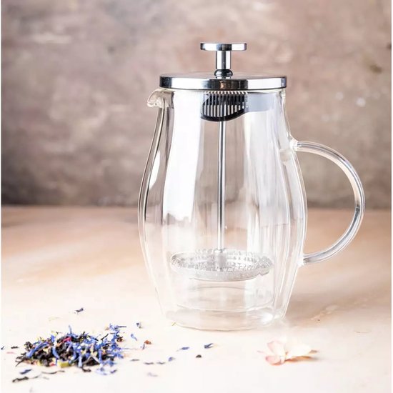 Klausberg KB7682 Piston Coffee & Tea Brewer - Double-Walled Glass Carafe (0.35L)