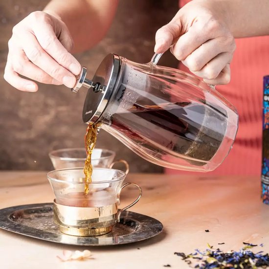 Klausberg KB7682 Piston Coffee & Tea Brewer - Double-Walled Glass Carafe (0.35L)