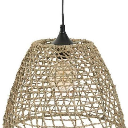 Suspension cône - H 31 cm - Beige