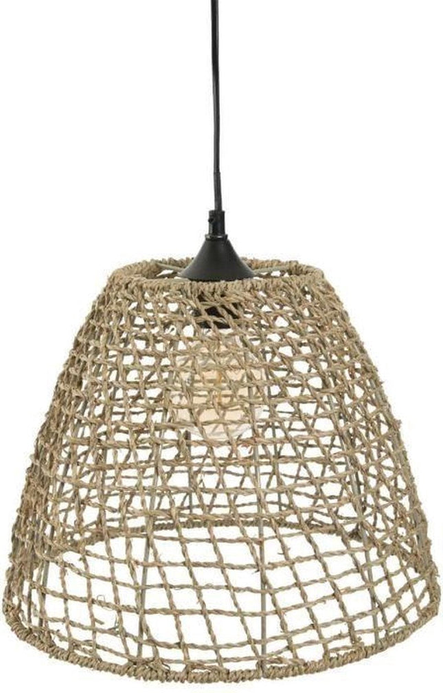 Suspension cône - H 31 cm - Beige