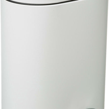 5Five - Poubelle/poubelle à pédale métal blanc inoxydable 6 litres - 15x24x30 cm
