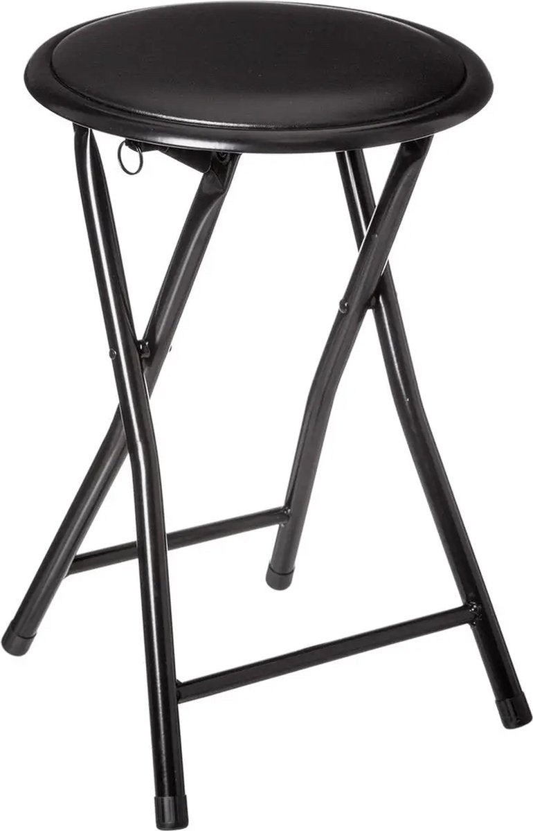 5five Beistellhocker/Stuhl – Klappbar – Schwarz/Schwarz – 46 cm