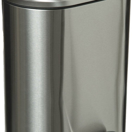 5Five - Poubelle/poubelle à pédale argent inox métal 6 litres - 15x24x30 cm - Salle de bain et toilettes