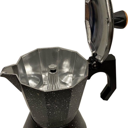 Cafetière espresso en aluminium - percolateur 9 tasses – noir