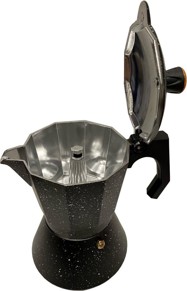 Cafetière espresso en aluminium - percolateur 9 tasses – noir