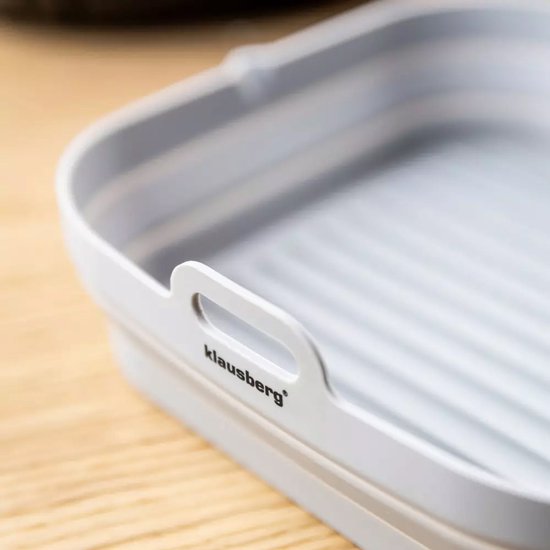 KLAUSBERG - 2-delige Siliconen Airfryer Bakvorm Set - Herbruikbaar en Hittebestendig tot 230°C - Geschikt voor Airfryer, Oven en Magnetron
