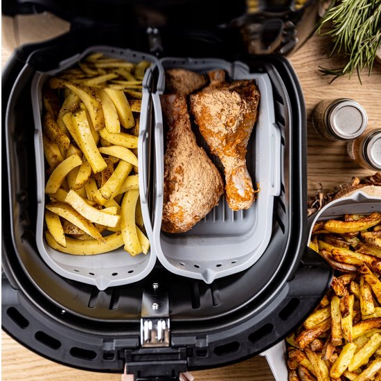 Klausberg KB-7791 siliconen airfryer bakvorm – opvouwbaar, tot 230 °C, grijs – foto 5