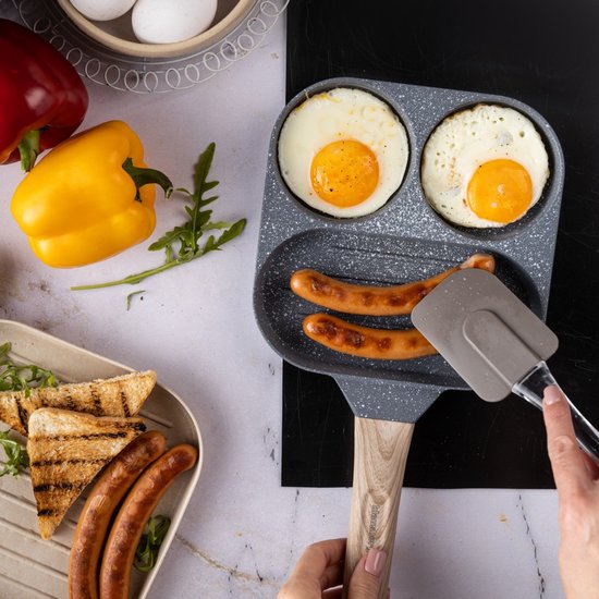 Klausberg 7817 - Pan voor Eieren - burgers - pannenkoeken - Grijs - Anti-aanbakpan