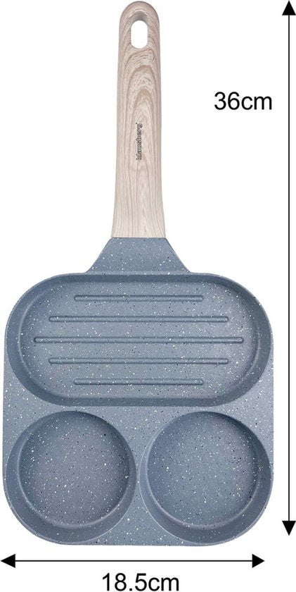 Klausberg 7817 - Pan voor Eieren - burgers - pannenkoeken - Grijs - Anti-aanbakpan