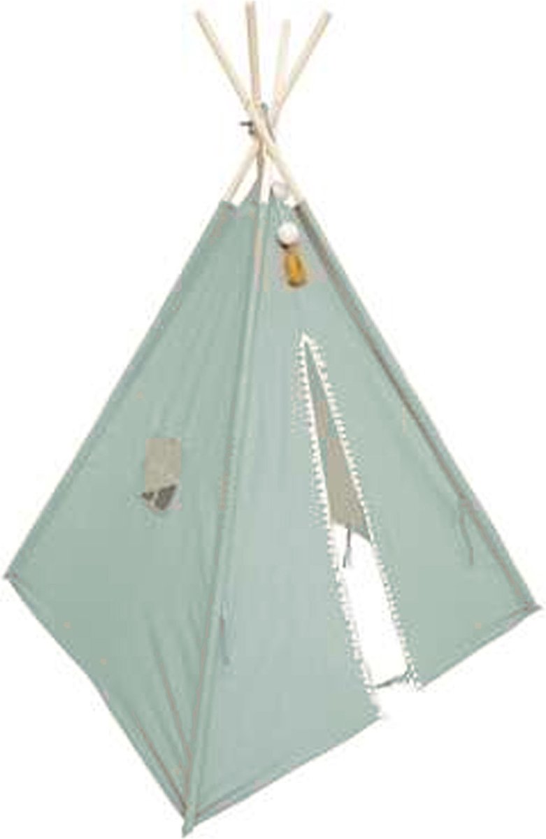 Atmosphera tipi speeltent voor kinderen – groenblauw, 120 x 120 x 160 cm