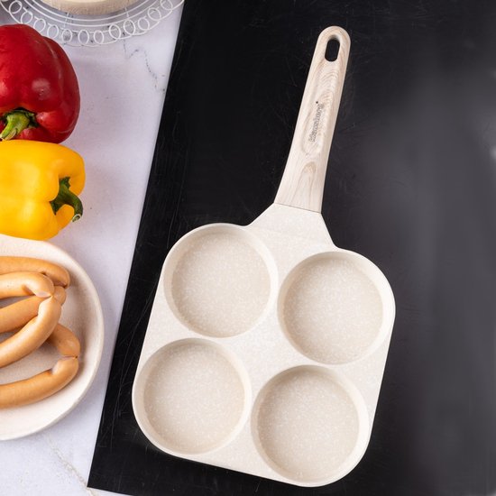 Klausberg 7823 - pan voor Eieren - burgers - pannenkoeken - Creme - Anti-aanbakpan