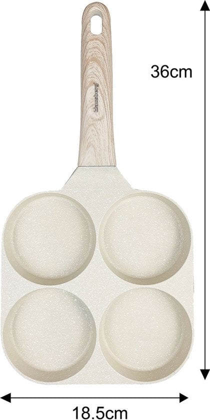 Klausberg 7823 - pan voor Eieren - burgers - pannenkoeken - Creme - Anti-aanbakpan
