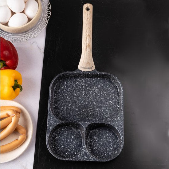 Klausberg 7827 - Pfanne für Eier - Burger - Pfannkuchen - Schwarz - Antihaftpfanne