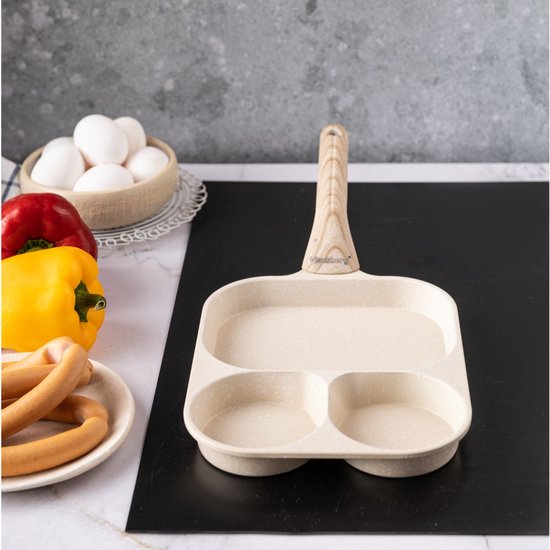 Klausberg 7829 - Pan for eggs - burgers - pancakes - Cream - Non-stick pan