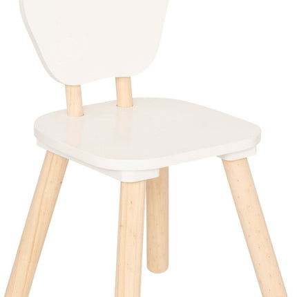 Chaise enfant Atmosphera Kids Fleur - 23x23x47cm - Blanc