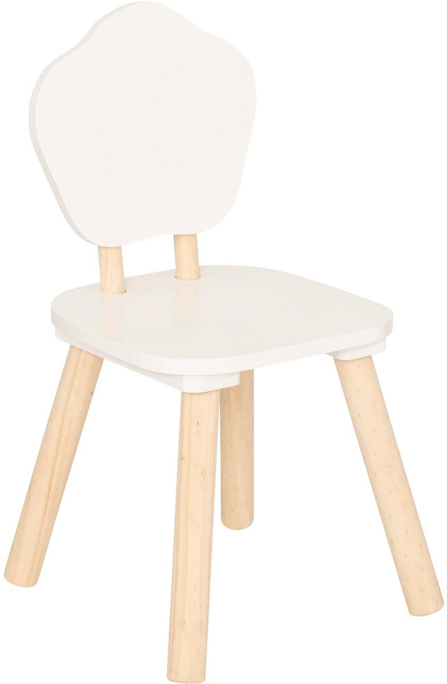 Chaise enfant Atmosphera Kids Fleur - 23x23x47cm - Blanc