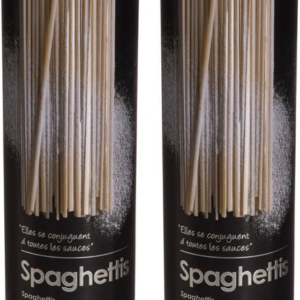 Five Boîte à Spaghetti - 2x - noir - métal - relief - Pot/boîte de conservation de luxe