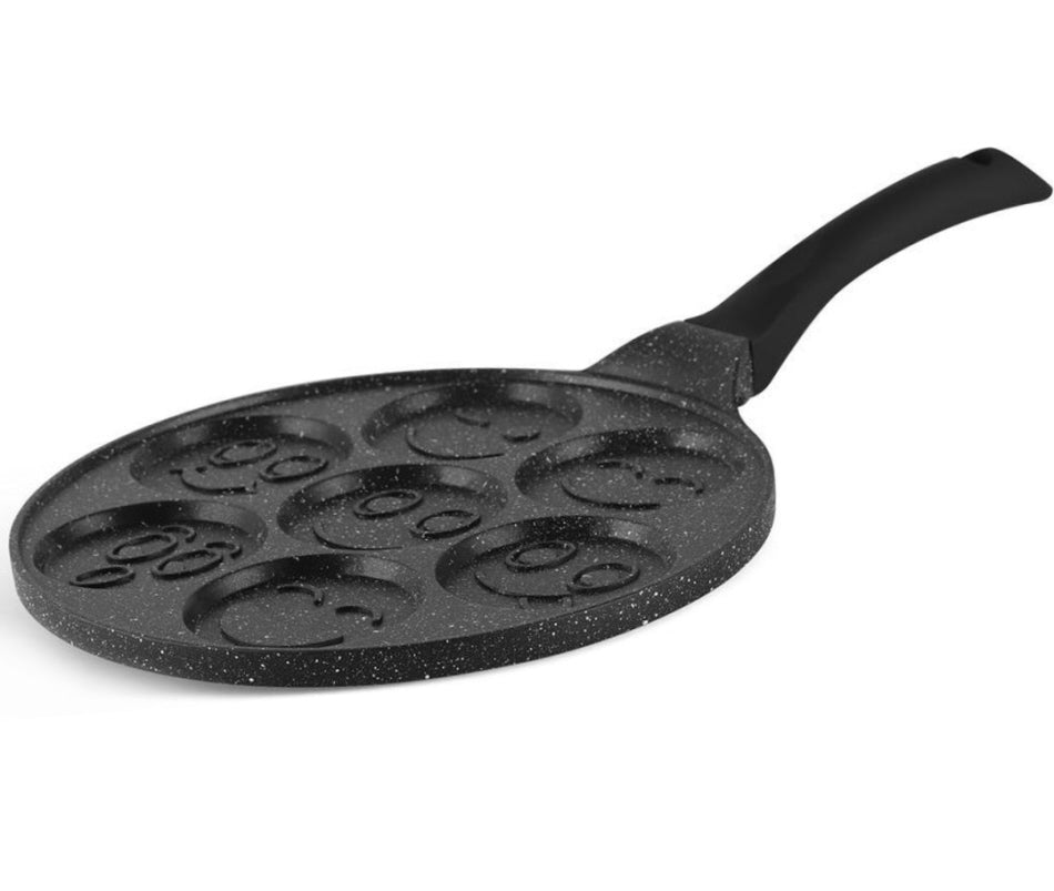 Pancake pan met 7 emoji-vormen – American pancakes en eieren, ook inductie – foto 3