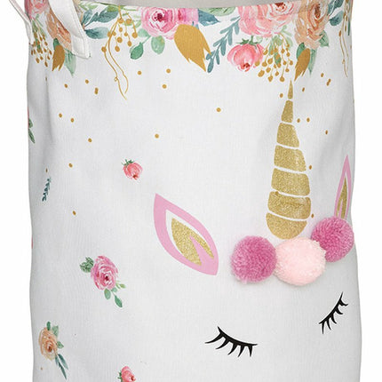 Atmosphera Panier de rangement licorne - grand - polyester - chambre d'enfant - D35 x H50 cm