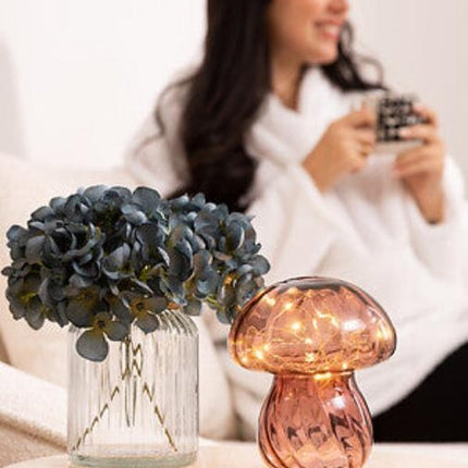Lampe de table LED Atmosphera Malu - Ø13xH16cm - Rose antique