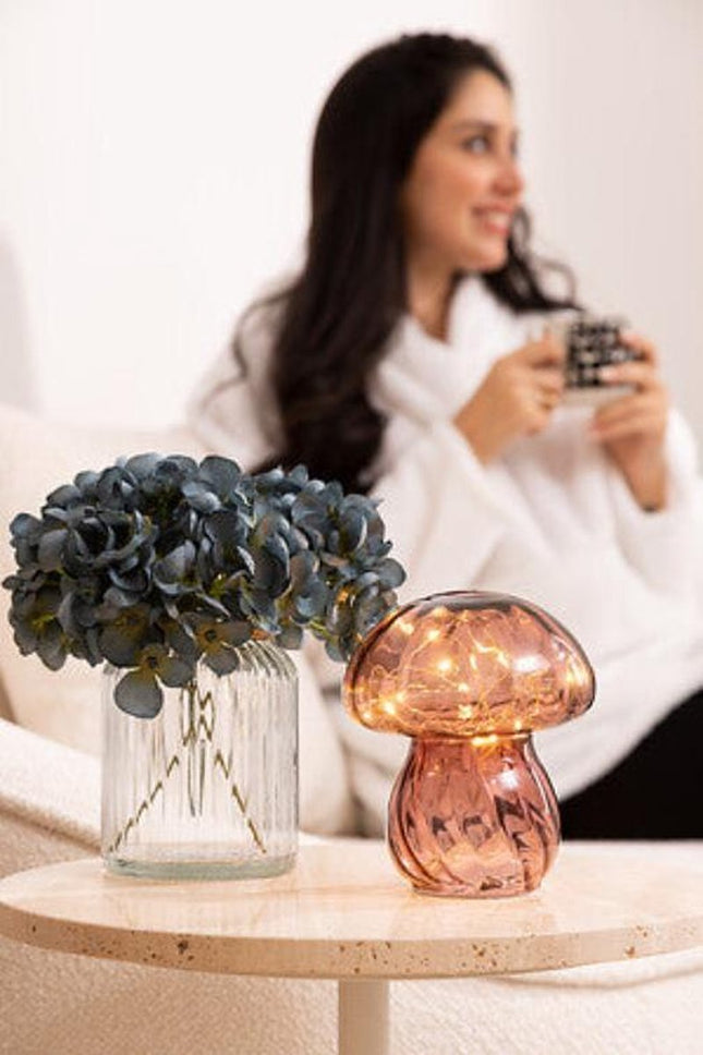 Lampe de table LED Atmosphera Malu - Ø13xH16cm - Rose antique
