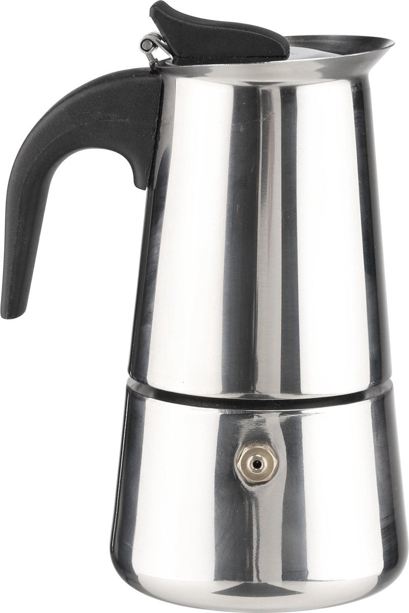 HI Stainless Steel Coffee Maker - Espresso percolator - For 2 cups - Silver