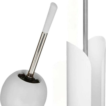 5Five - Brosse WC/balai WC avec dérouleur de papier toilette, lot blanc
