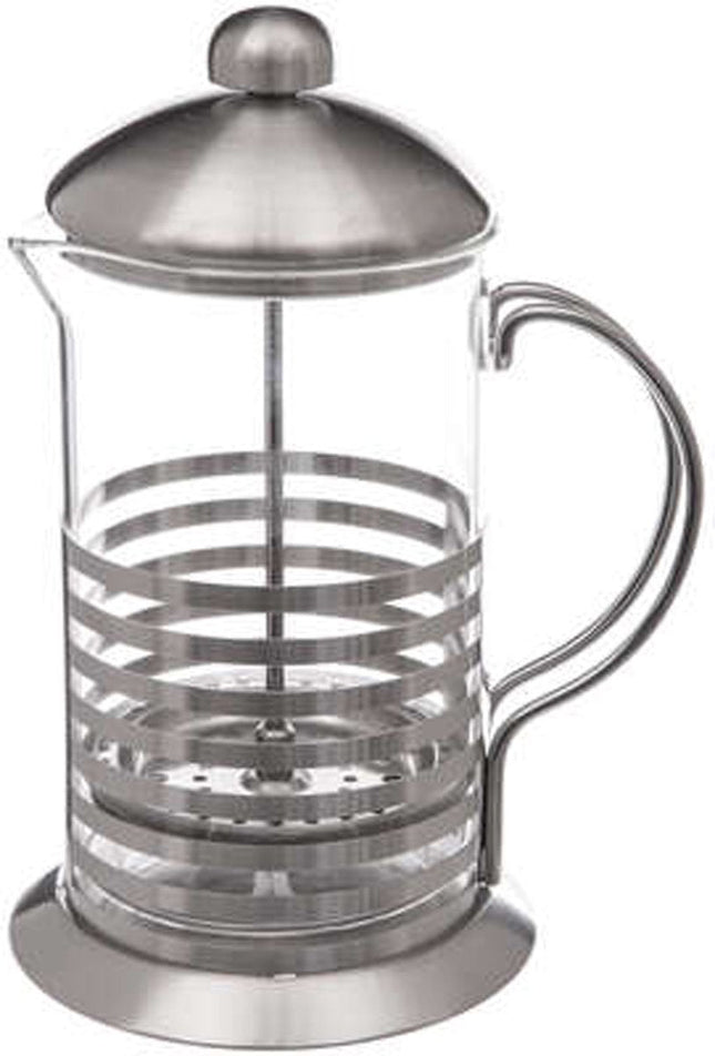 5Five Cafetière à Piston - 800 ml - Verre/Inox - Machine à café pour café frais - 16 x 12 x 22 cm