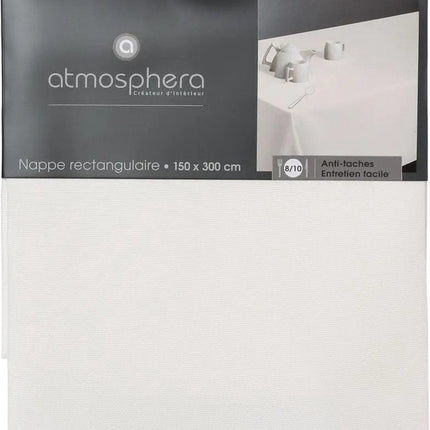 Atmosphera Tafelkleed - 300 x 150 cm - ivoor wit - Eettafel tafellakens - polyester