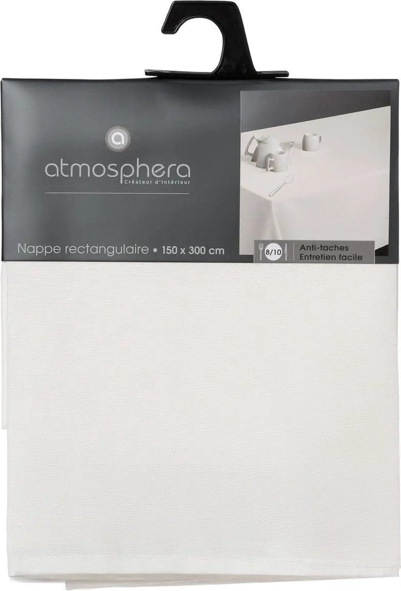 Atmosphera tafelkleed ivoorwit 300 x 150 cm – rechthoekig, polyester – foto 2