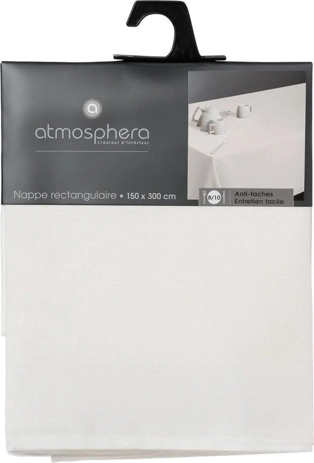 Atmosphera Tafelkleed - 300 x 150 cm - ivoor wit - Eettafel tafellakens - polyester