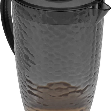 5Five Pichet/carafe verseuse avec couvercle - 2 litres/2000 ml - anthracite - plastique - 20 x 24 cm