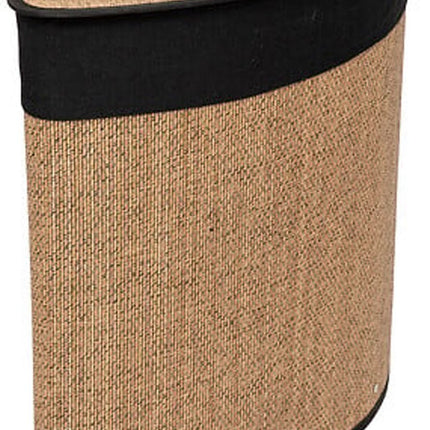 5Five Panier à linge - bois de bambou - avec couvercle - naturel - 50 x 37 x 50 cm - 48 litres - pliable