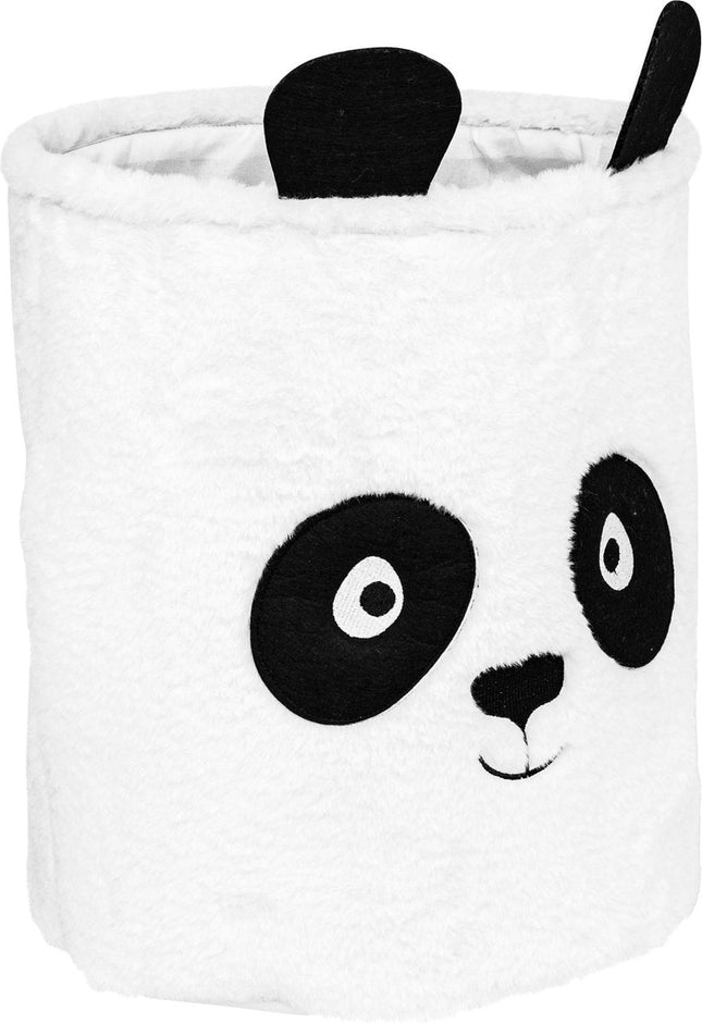 Atmosphera Panier Pliant Panda - Rangement - Ø35xH40cm - Noir/Blanc