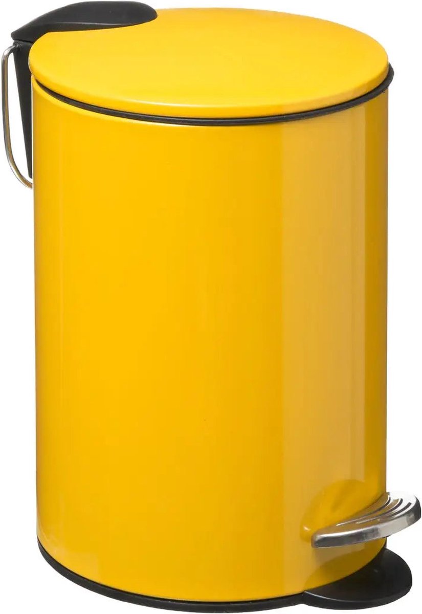 5Five Waste Bin Stylish & Compact - Soft-close - 3L - Mustard Yellow