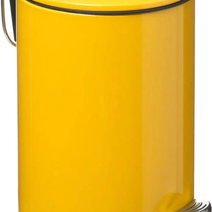 5Five Poubelle Élégante & Compacte - Fermeture Silencieuse - 3L - Jaune Moutarde