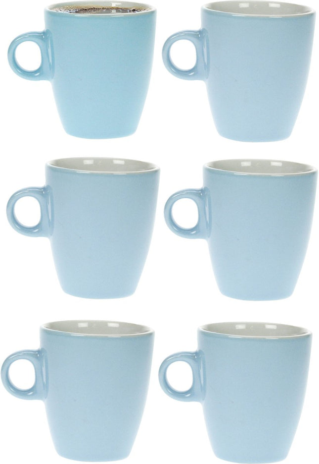 Cosy & Trendy Vicky Gobelet - 19 cl - Ø 7 cm x 8.5 cm - Bleu clair - Lot de 6
