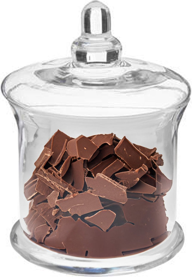 Bocal/boîte à biscuits en verre avec couvercle - 1 litre - Boîtes à biscuits/bonbonnières