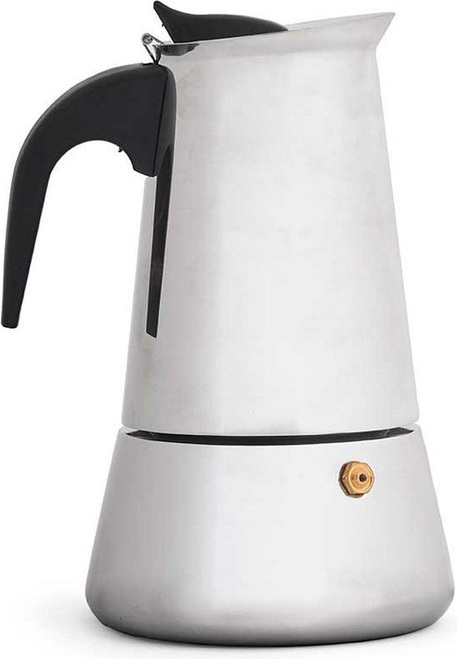 Kinvara Percolator Italiaans koffiezetapparaat - staal - zilver - 4kopjes - Koffiezetter
