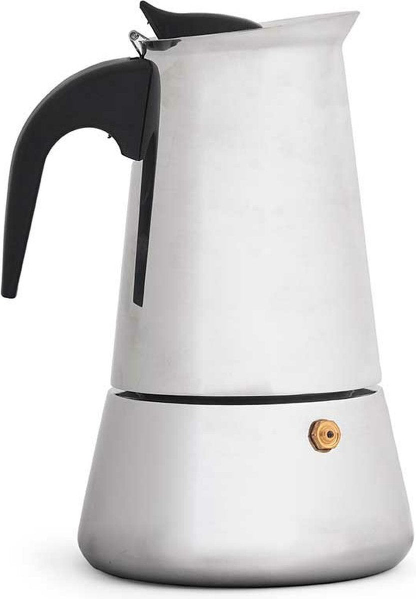 Kinvara Percolator Italiaans koffiezetapparaat - staal - zilver - 6kopjes - Koffiezetter