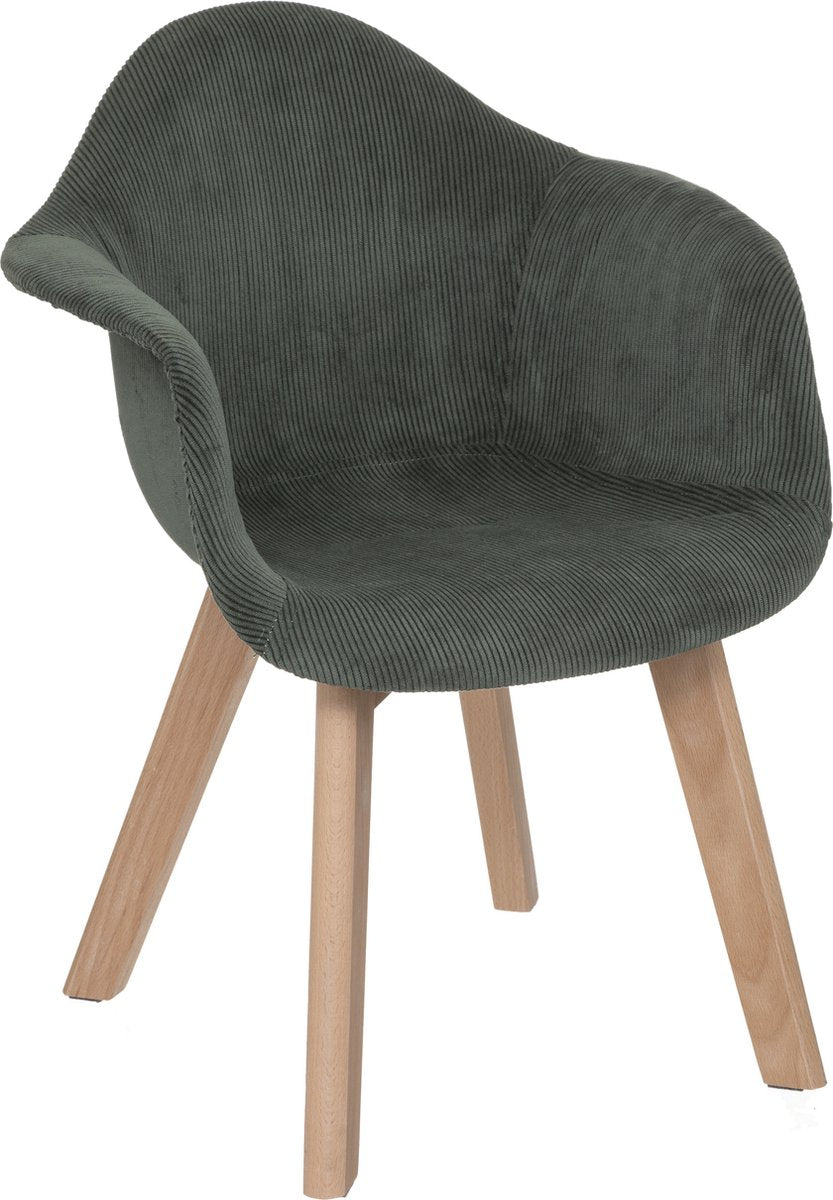 Atmosphera Kids Lena Kaki kinderstoel Corduroy - Groen