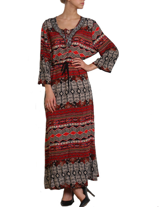 Maxikleid mit Allover-Print