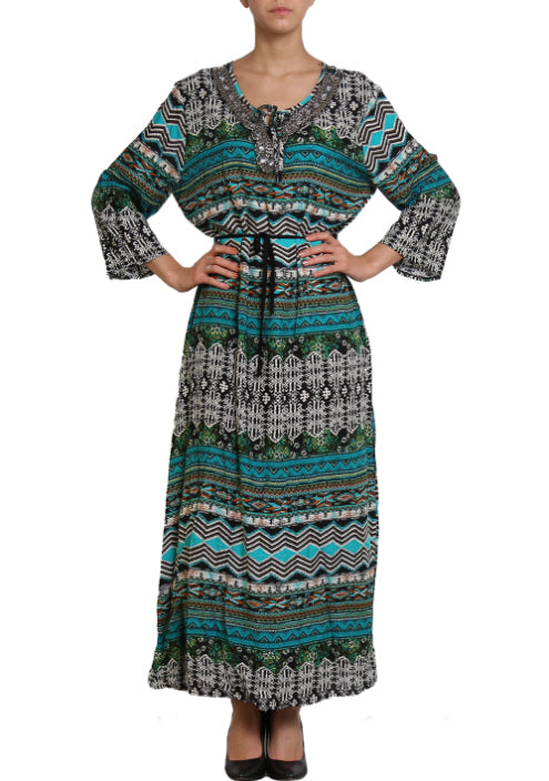 Maxikleid mit Allover-Print