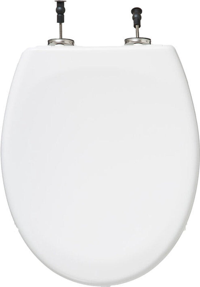 Abattant WC en duroplast blanc, charnières inox