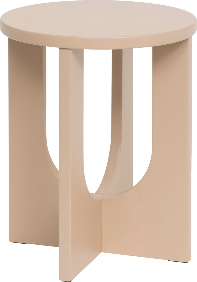 Atmosphera Bijzettafel Bloom - Ø40xH51 cm - Hazelnoot