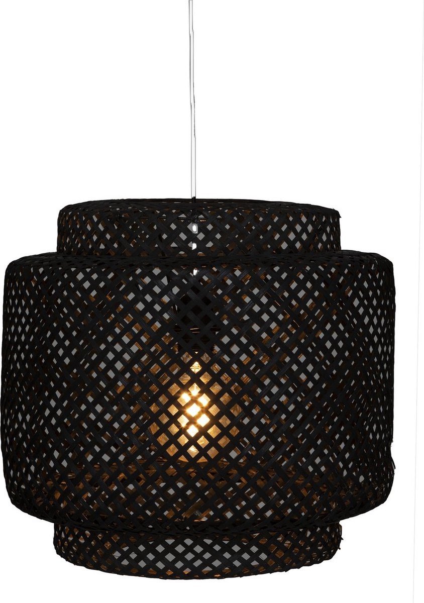 Woven Bamboo Pendant Light - Lighting - Rattan - Ø40 cm - Black
